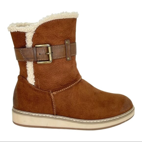 White Mountain Taite Brown Faux Leather Womens Ankle Boots Size 5.5M - Picture 2 of 13